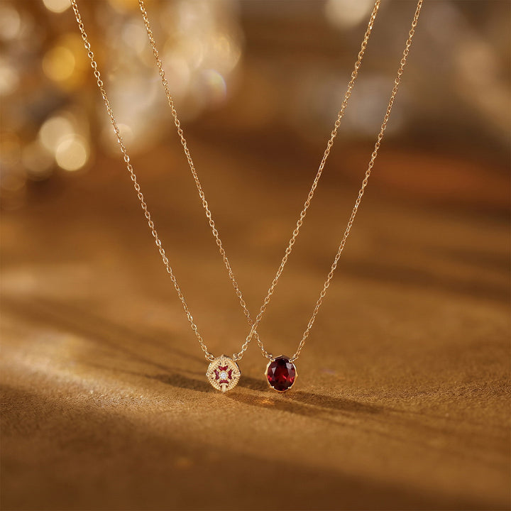 Garnet Birthstone Necklace