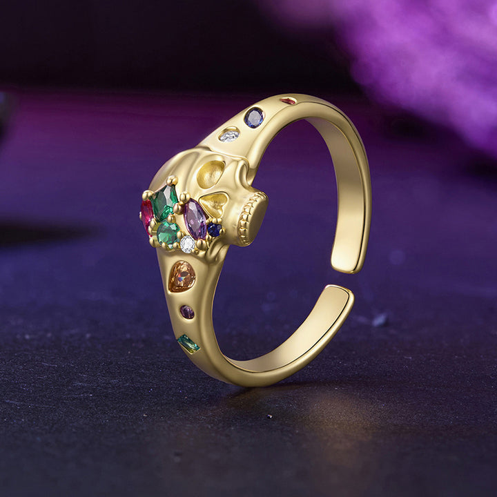 Gemstone Skull Ring