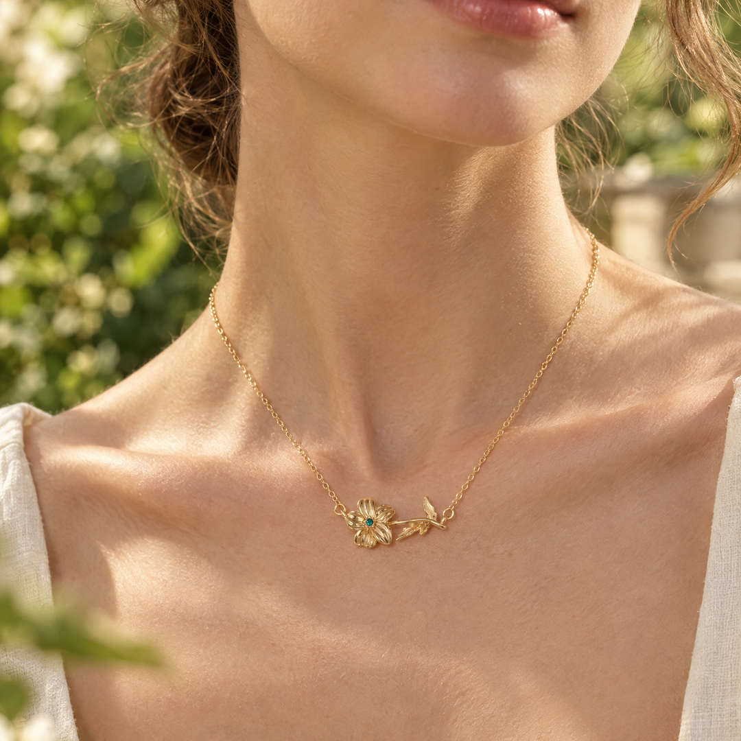 Hawthron Necklace - May Birth Flower