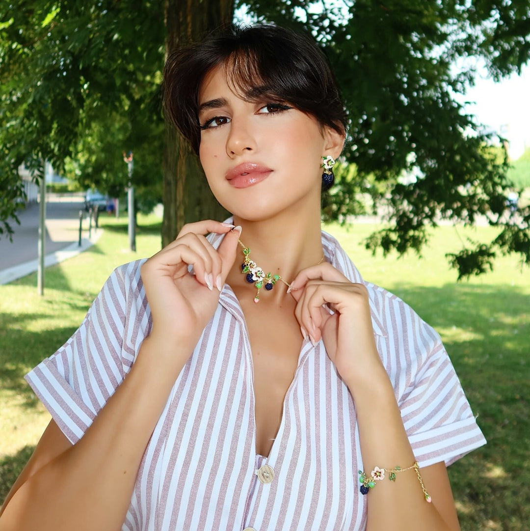 Blackberry Flower Necklace