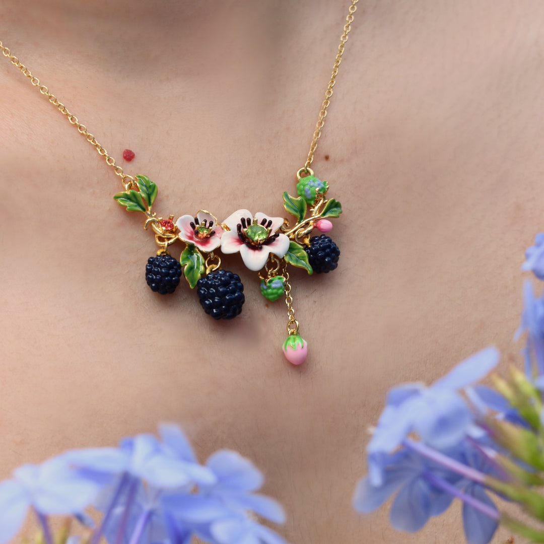 Blackberry Flower Necklace