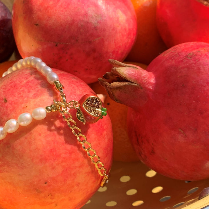 Granatapfel -Perlenarmband