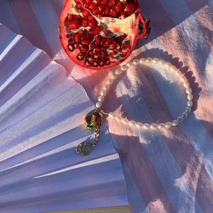 Granatapfel -Perlenarmband
