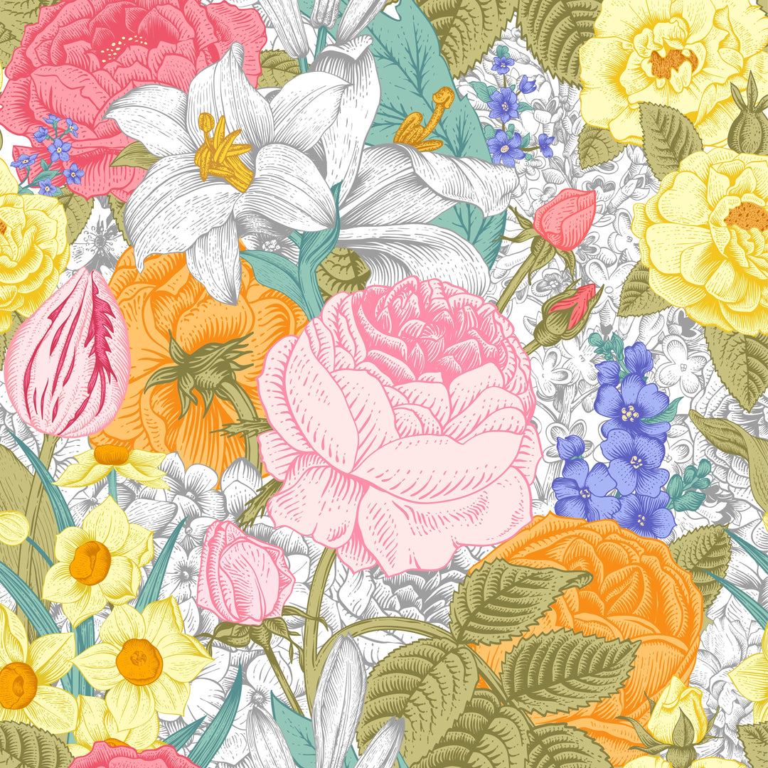 Selenichast Spring Garden Bloom Square Scarf