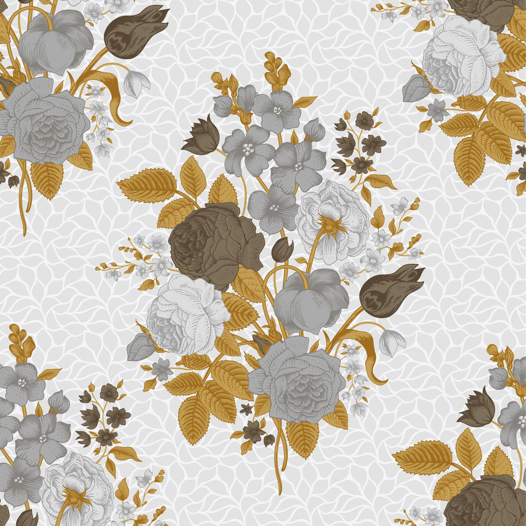 Selenichast Grey Bloom Square Scarf