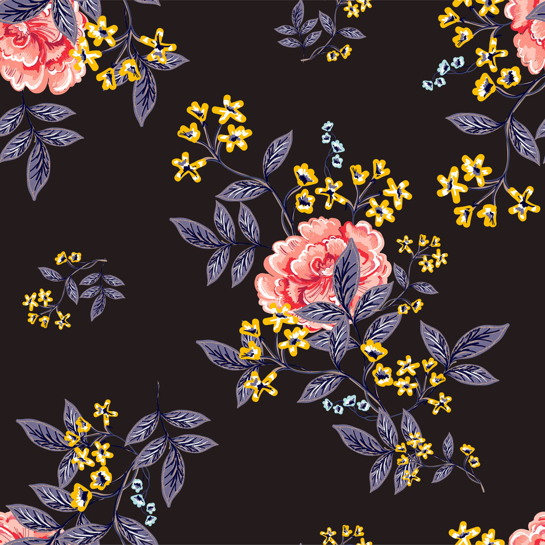 Selenichast Vintage Peony Bloom Square Scarf