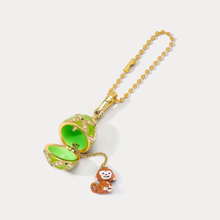 Selenichast Monkey Egg Locket Charm