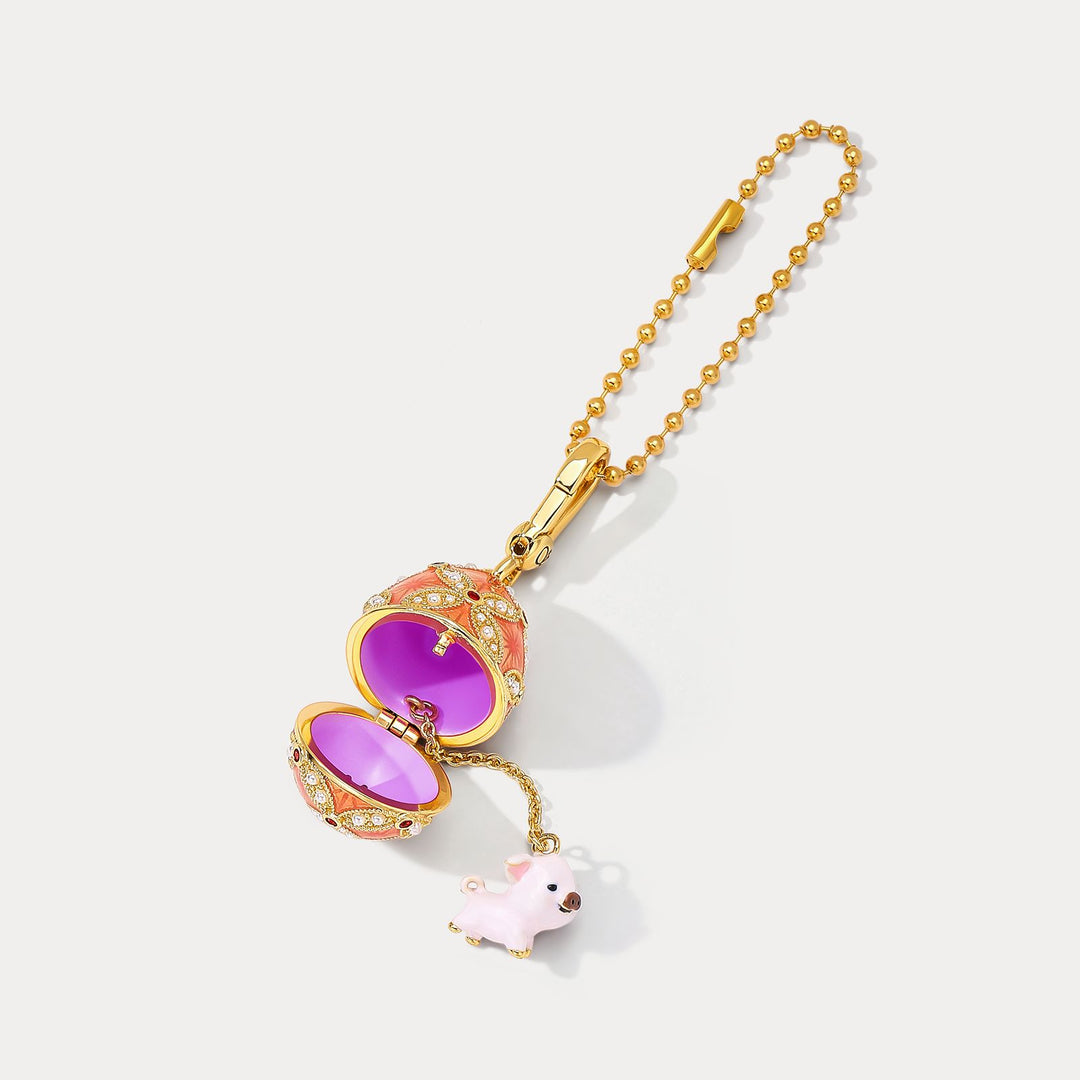 Selenichast Pig Egg Locket Charm