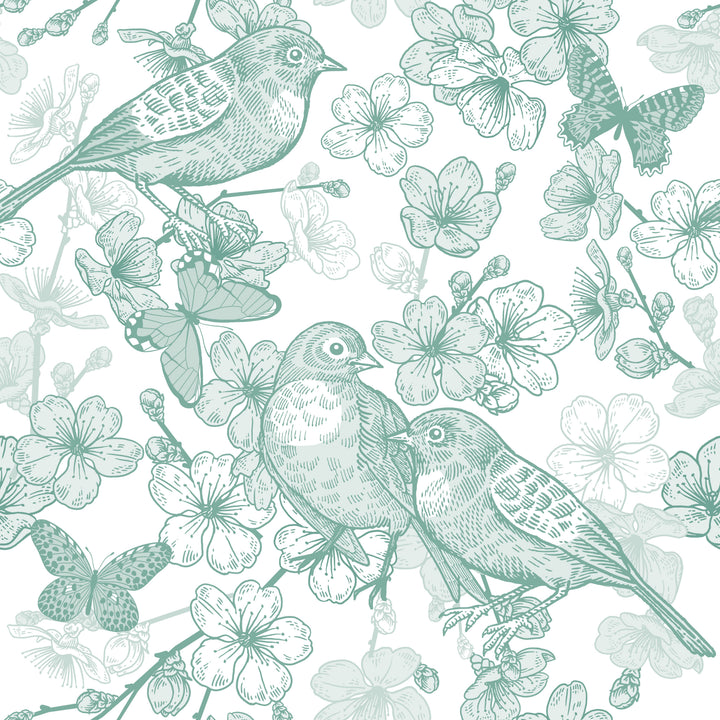Selenichast Sparrow Blossom Square Scarf