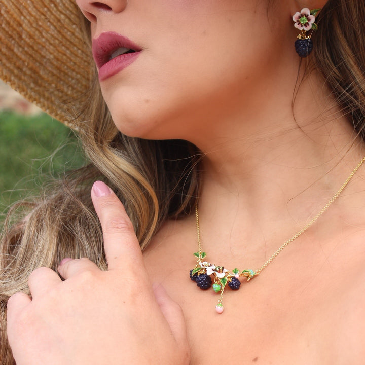 Blackberry Flower Necklace