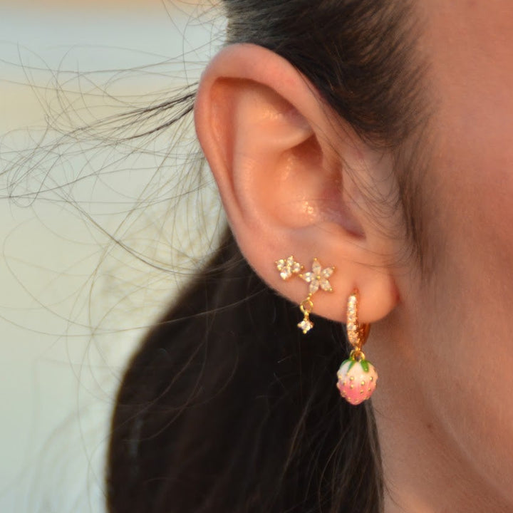 Strawberry Pink Drop Earrings Slenichast