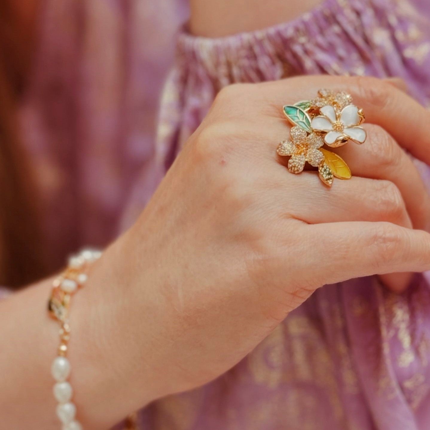 Brățară de perle Lacramioare