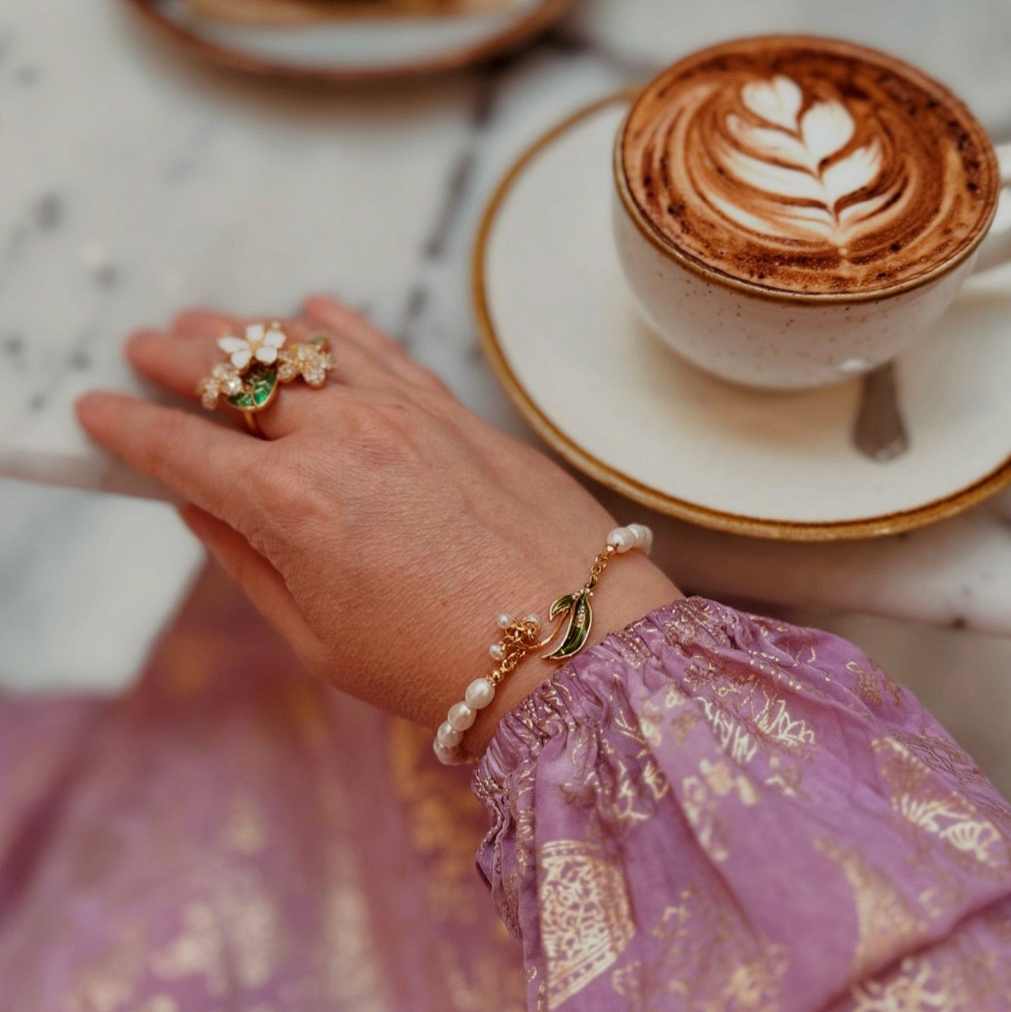 Brățară de perle Lacramioare