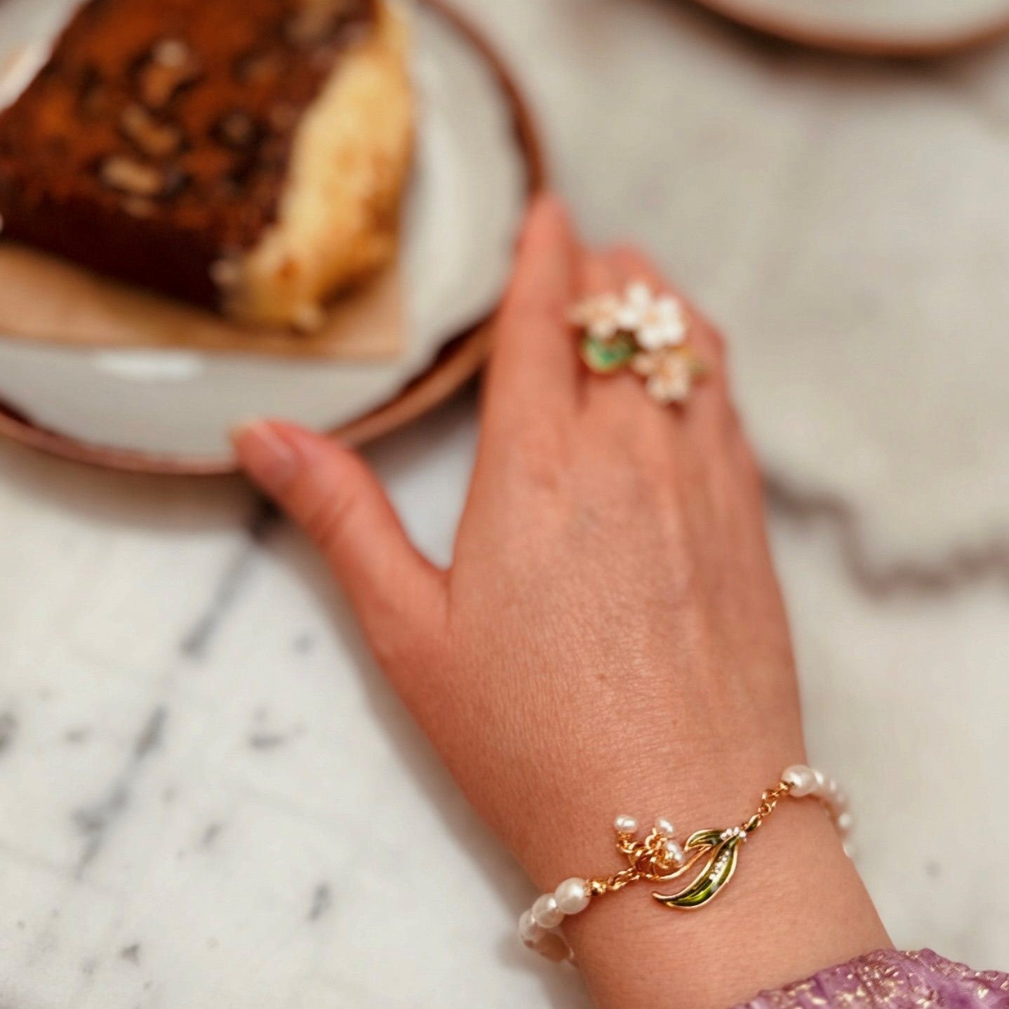 Brățară de perle Lacramioare