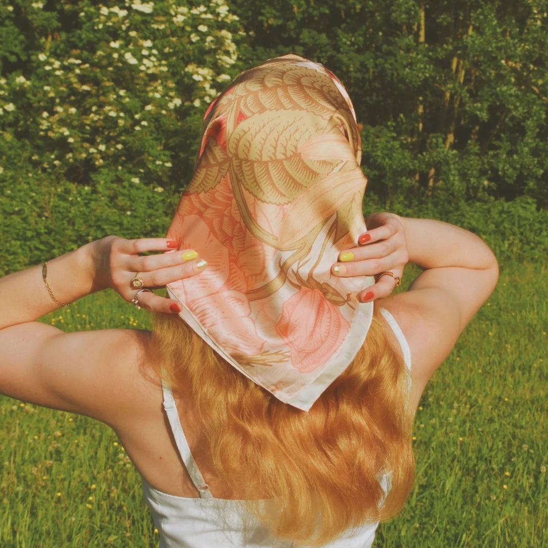 Autumn Garden Bloom Square Scarf Selenichast