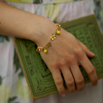 Lemon Bracelet Enamel Jewelry 