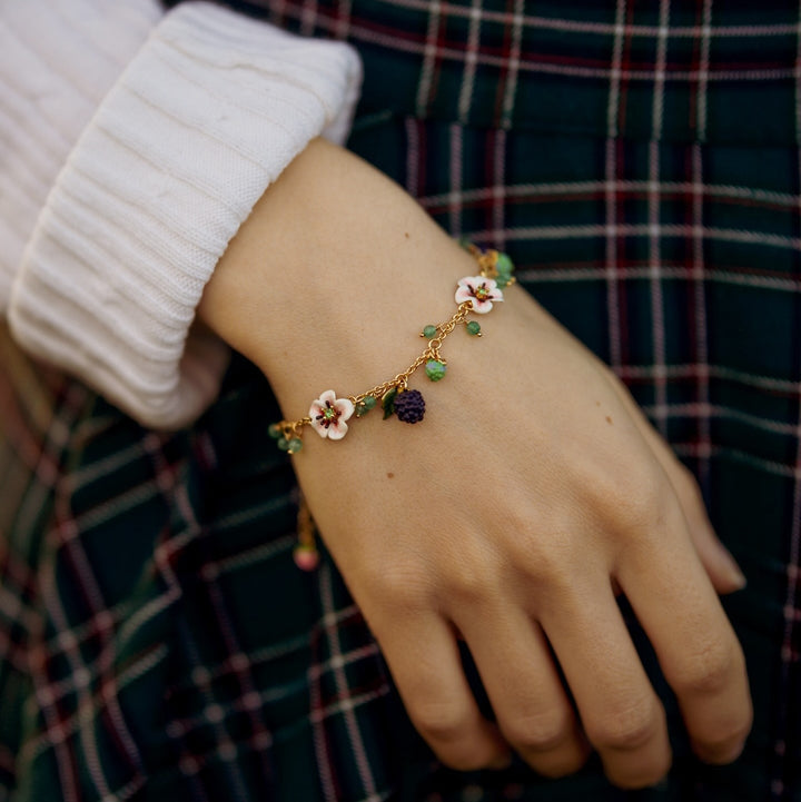 Blackberry Flower Beads Bracelet