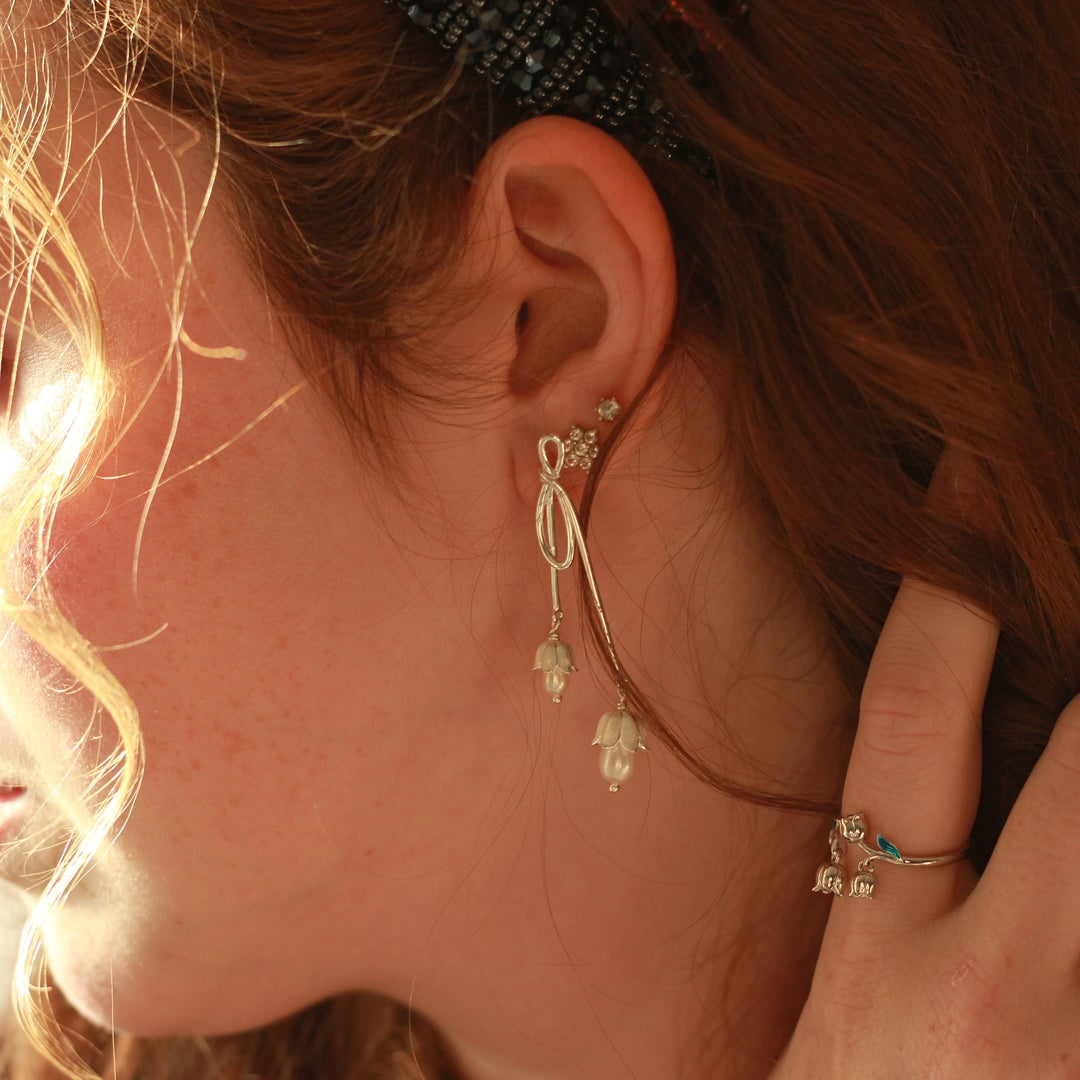 Boucles d'oreilles en argent de la vallée