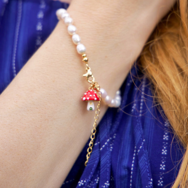 Mushroom Pearl Bracelet