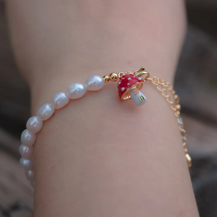 Mushroom Pearl Bracelet