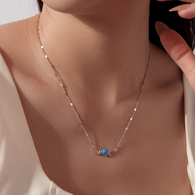 Opal Moon Necklace