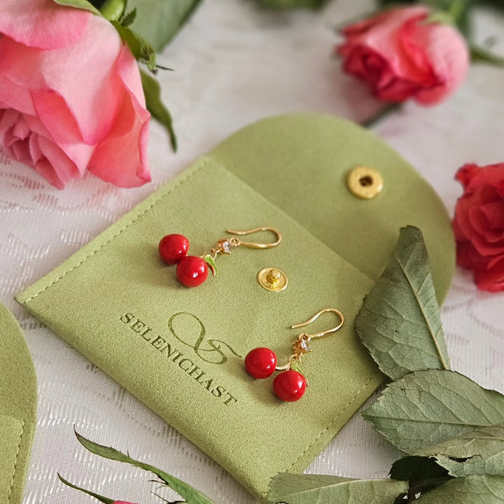 Boucles d'oreilles cerises