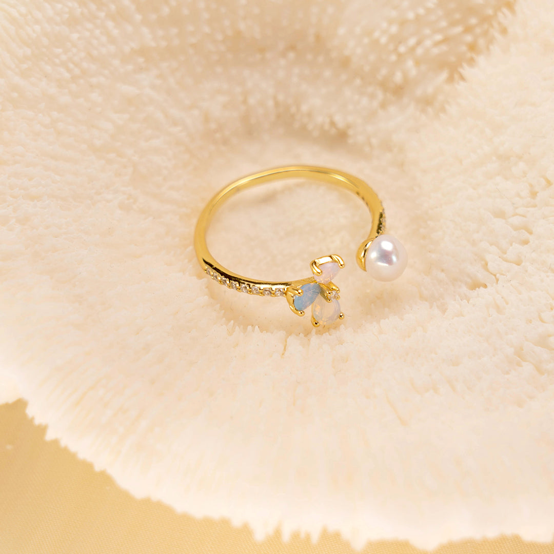 pearl bow ring