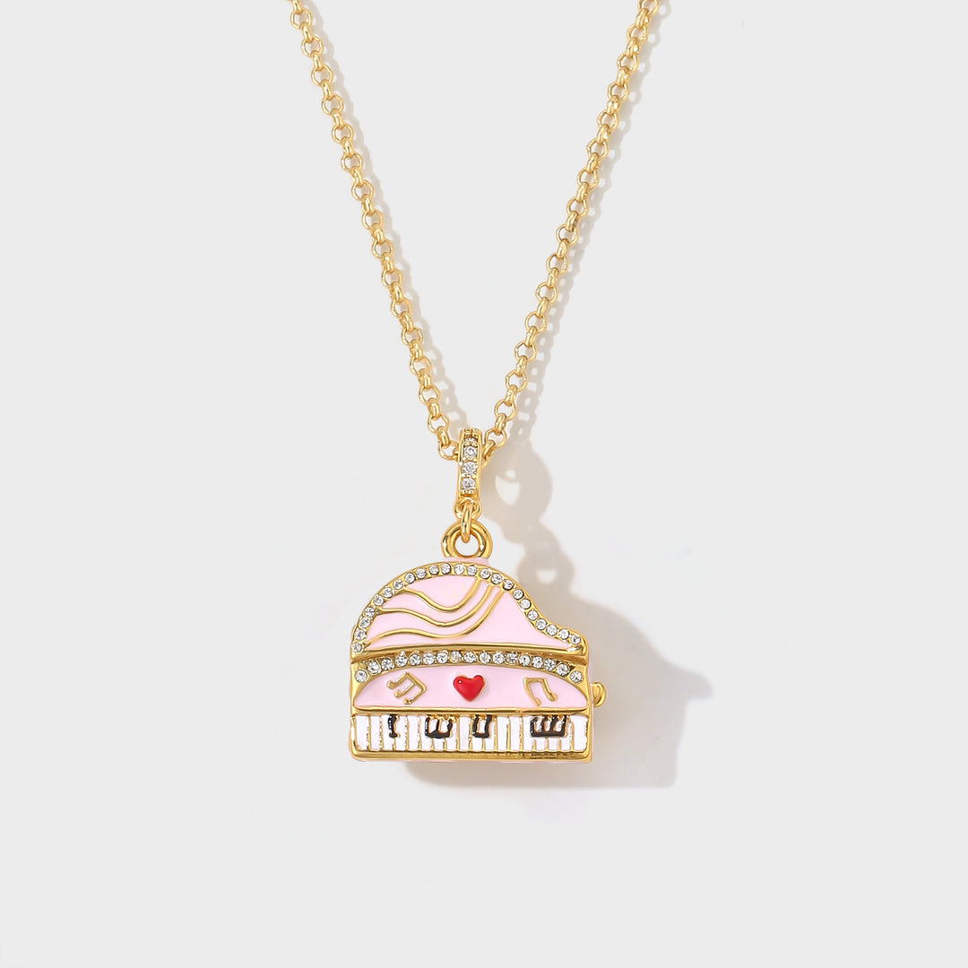 Piano Locket Necklace