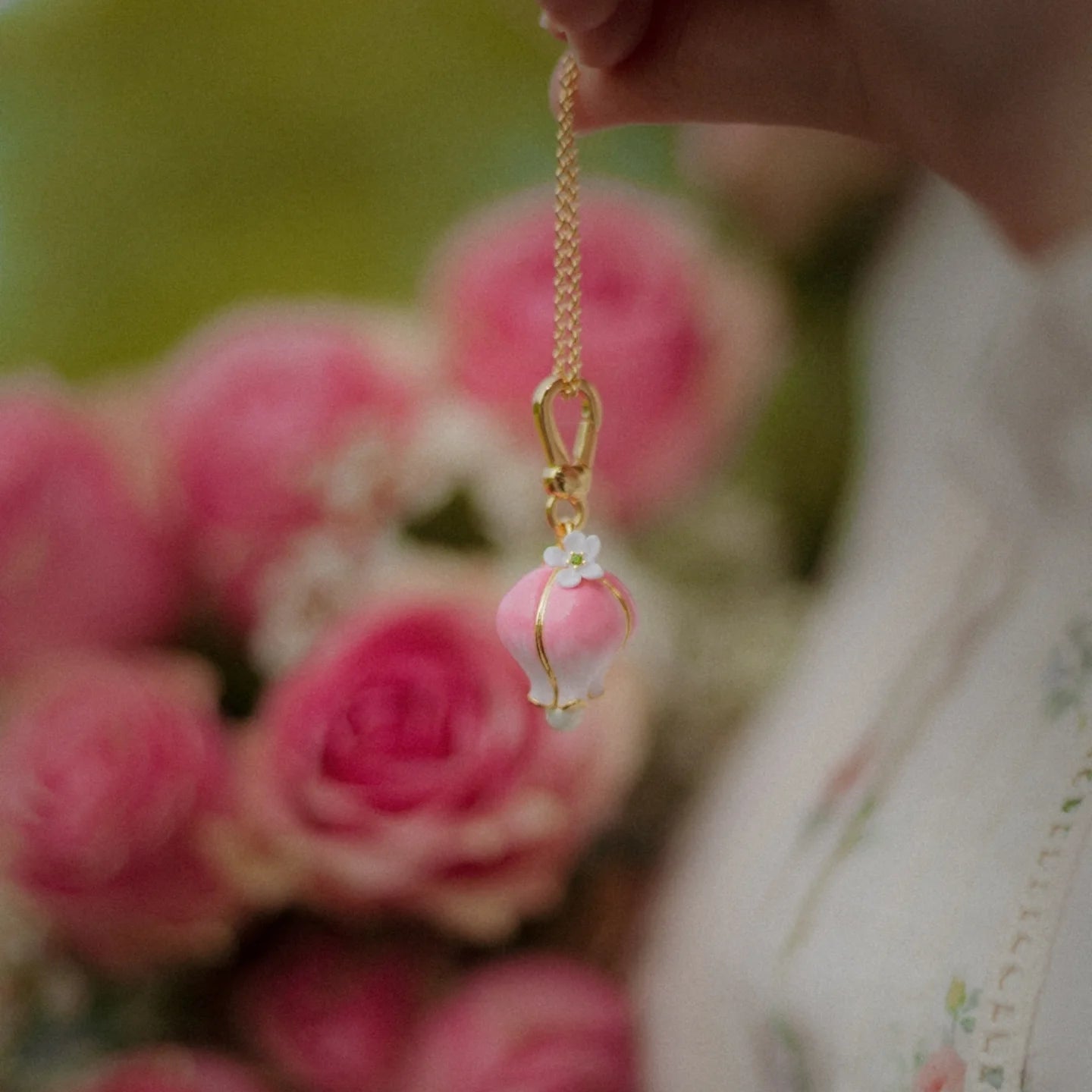 Rose Mouse Locket Necklace Selenichast