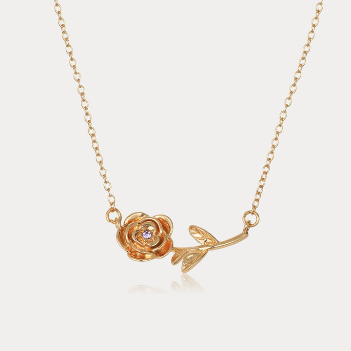 Rose Necklace - June Birth Flower
