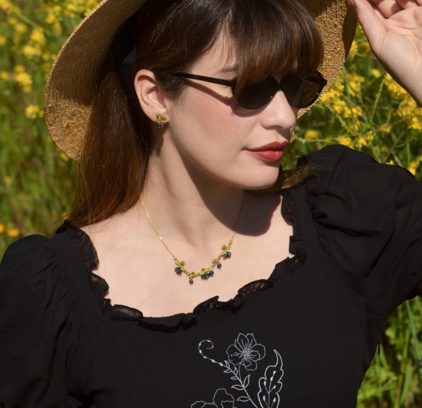 블루 베리 귀걸이