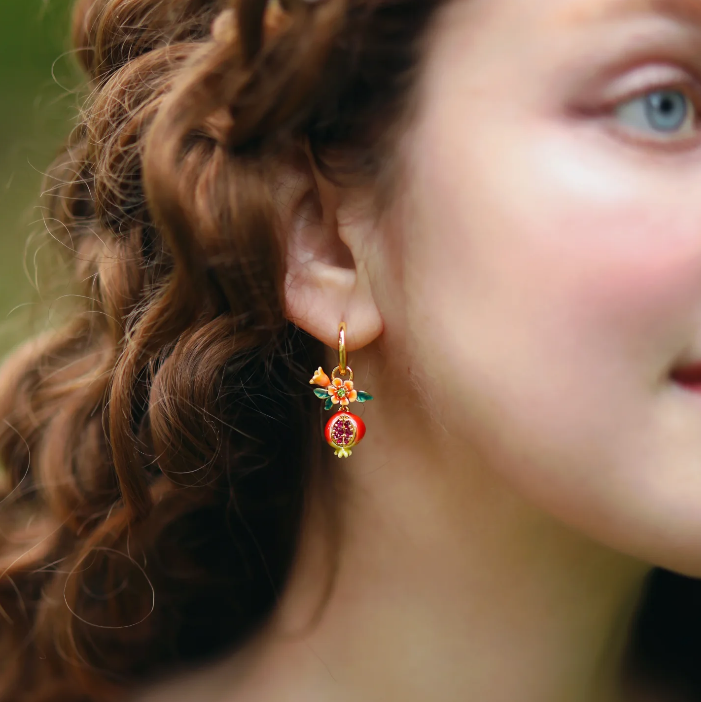 Pomegranate Flower Earrings