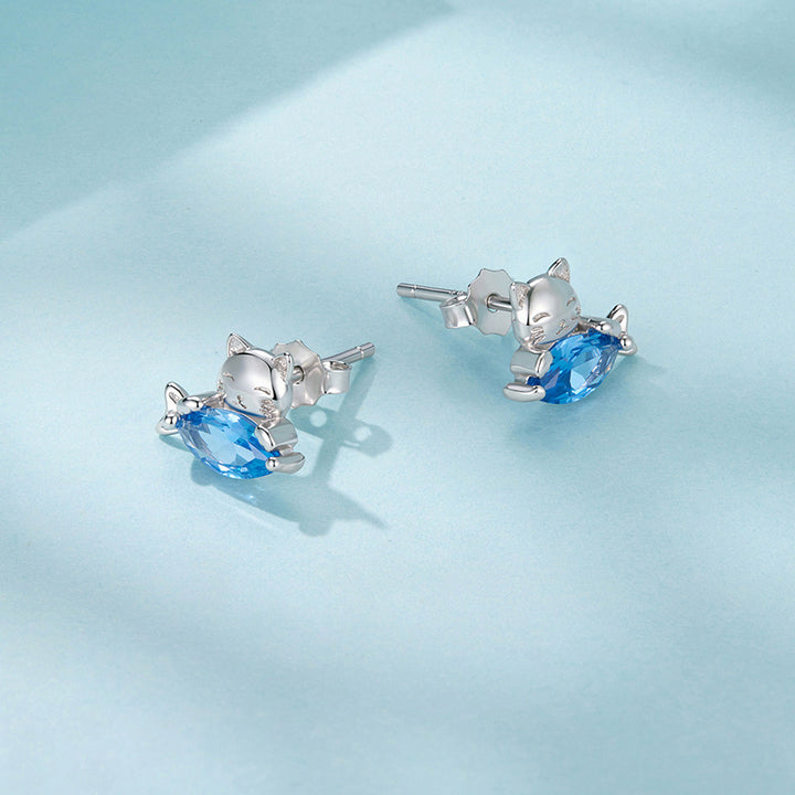 Cat and Fish Earrings