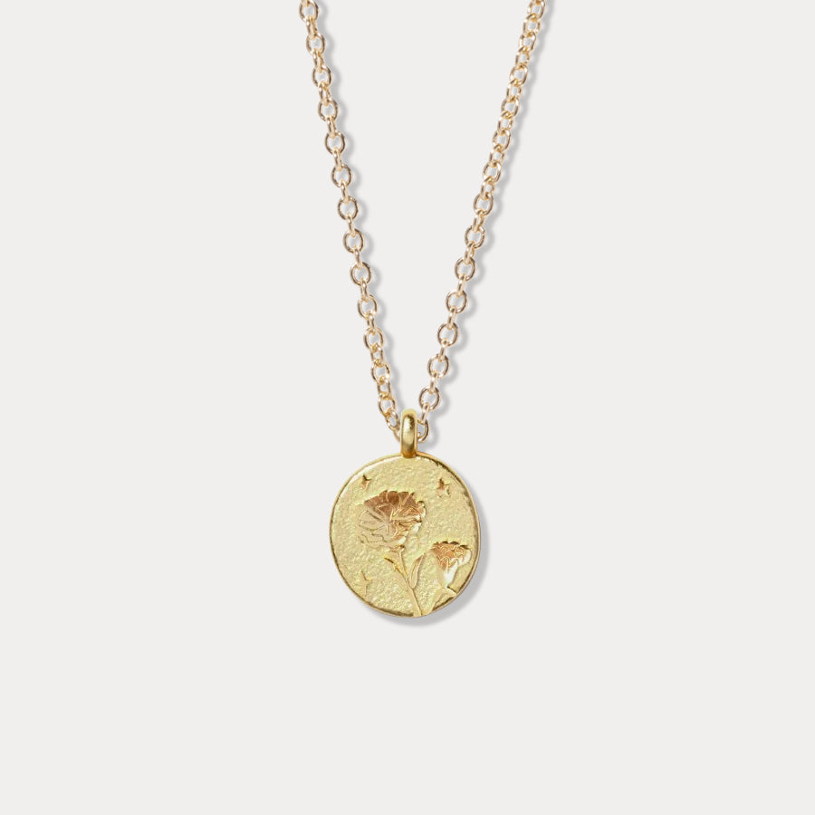 Carnation Necklace - January Birth Flower