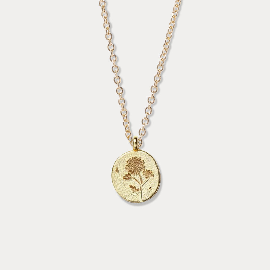 Chrysanthemum Necklace - November Birth Flower