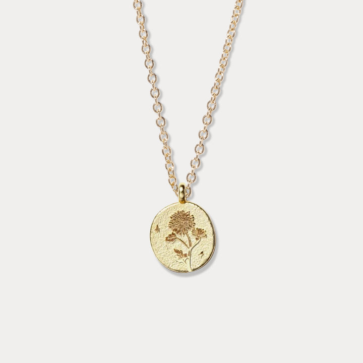 Chrysanthemum Necklace - November Birth Flower