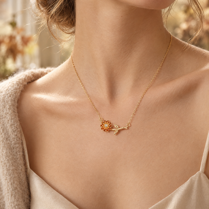 Chrysanthemum Necklace - November Birth Flower