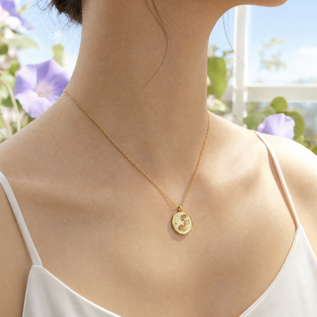 Morning Glory Necklace - September Birth Flower