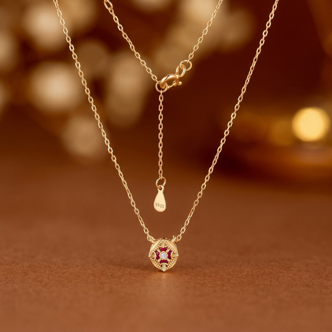 Garnet Birthstone Necklace