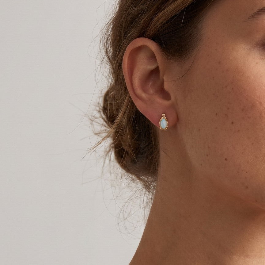 Vintage Opal Stud Earrings