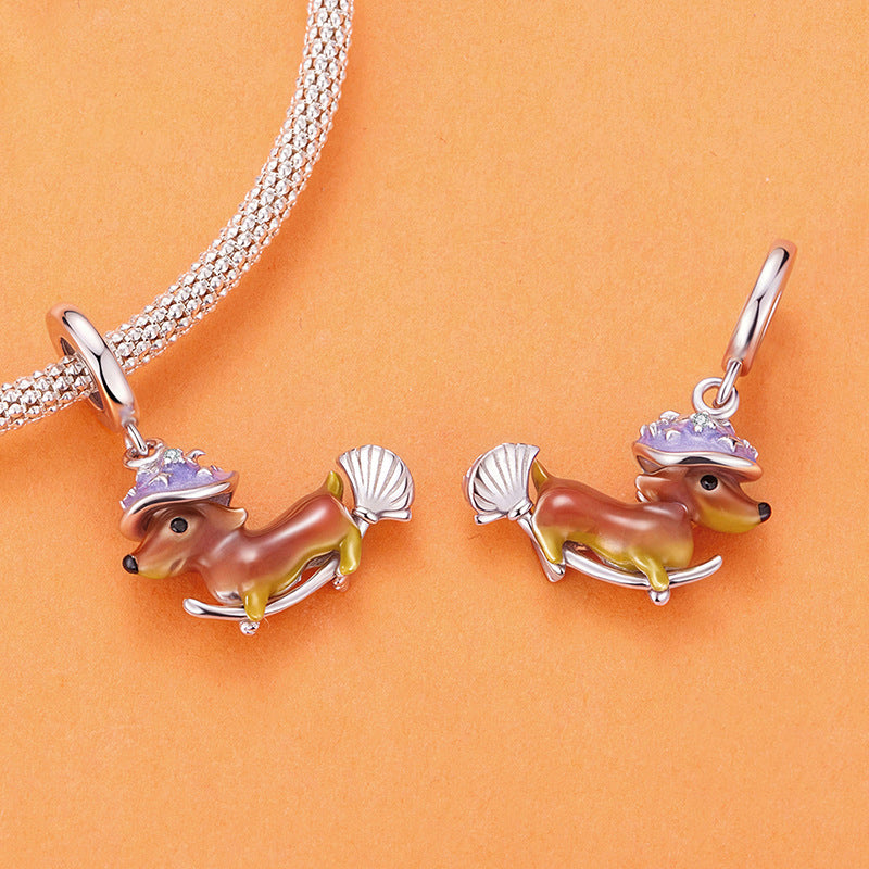 Halloween Dachshund Necklace