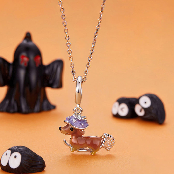 Halloween Dachshund Necklace