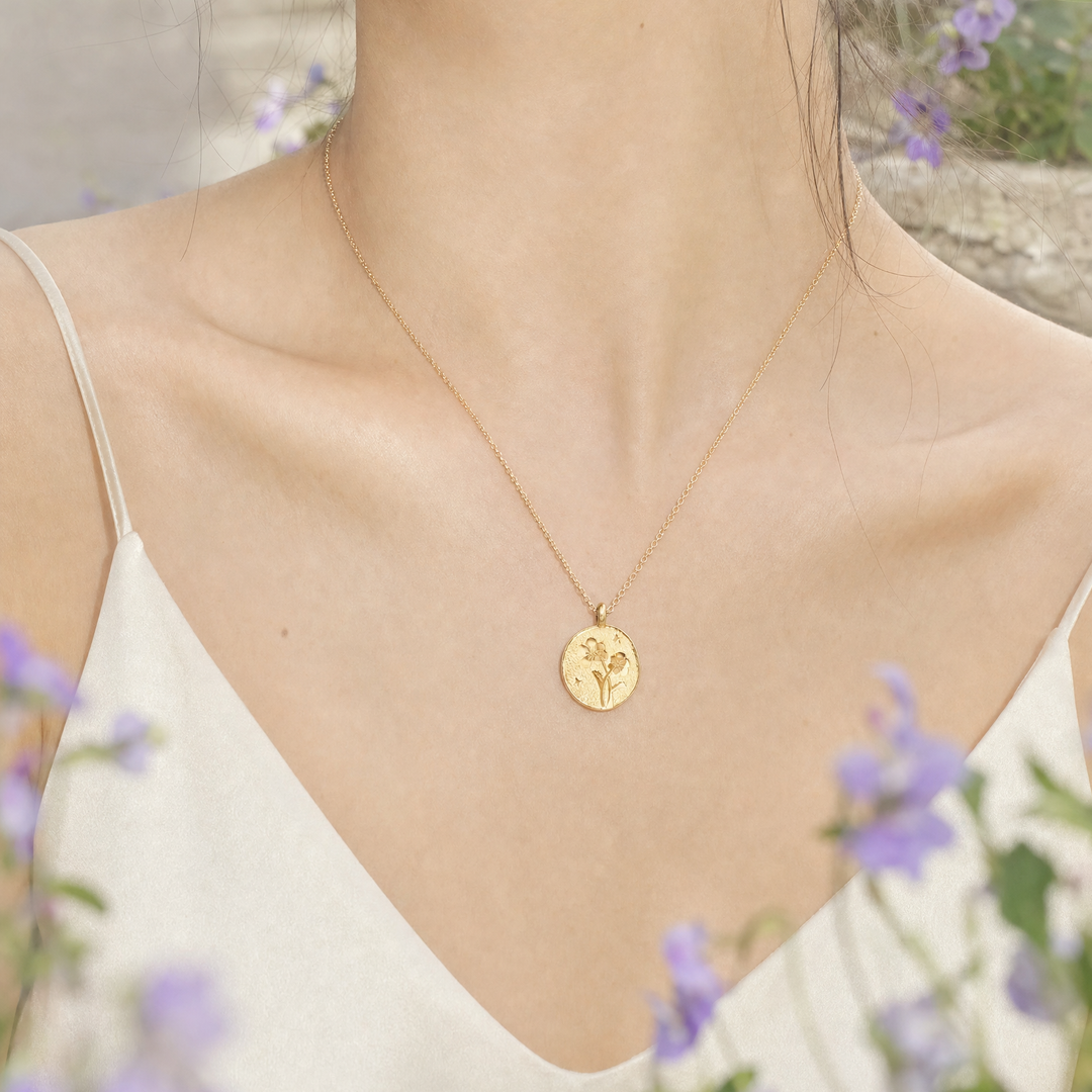 Violet Necklace - February Birth Flower