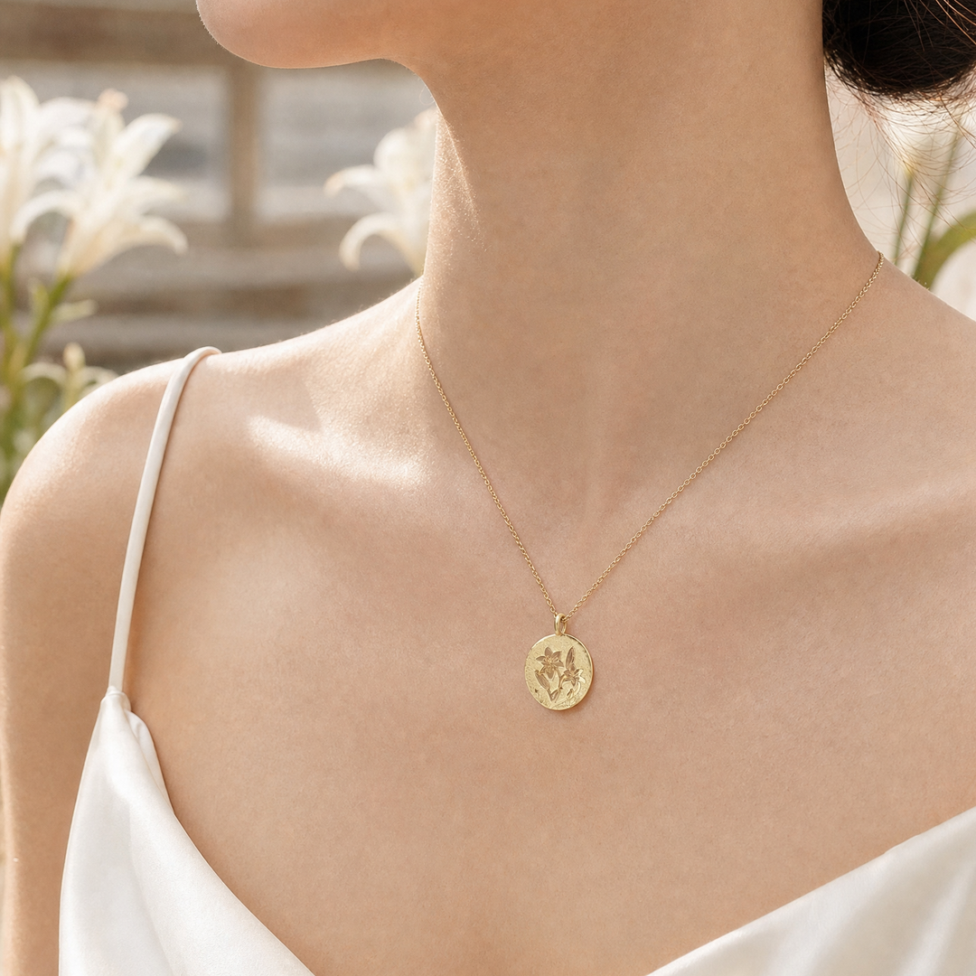 Lily Necklace - May Birth Flower