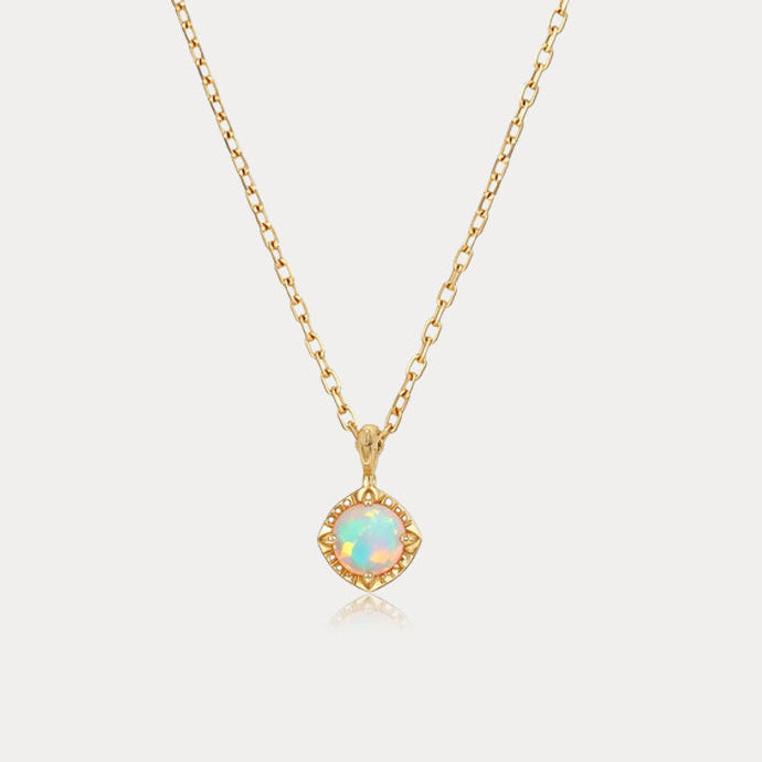 Opal Halo Necklace