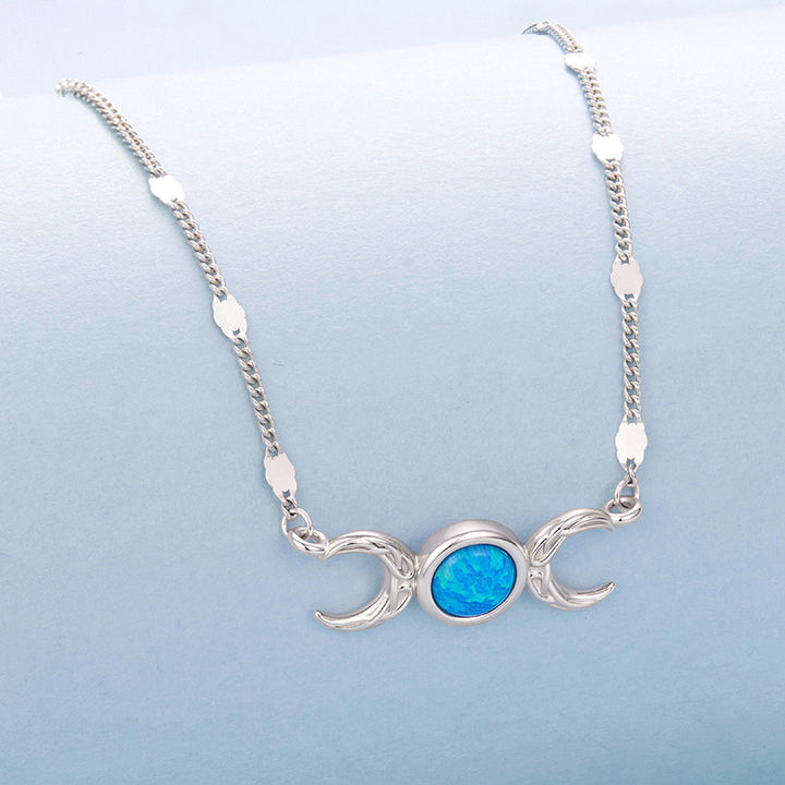 Opal Moon Necklace