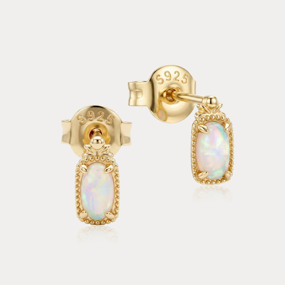 Vintage Opal Stud Earrings