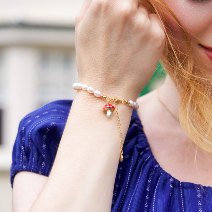 Mushroom Pearl Bracelet
