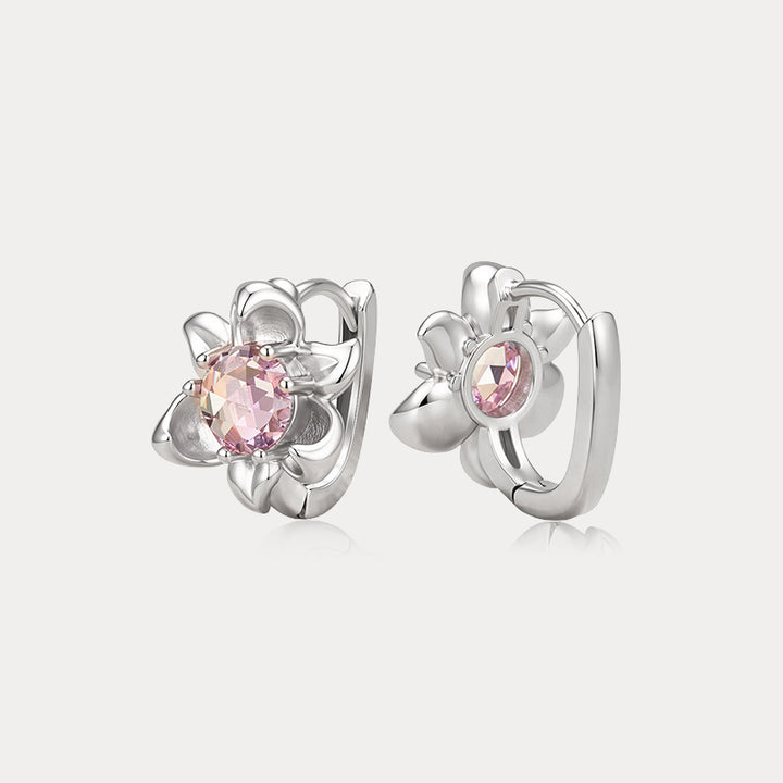 Selenichast Pink Flower Earrings