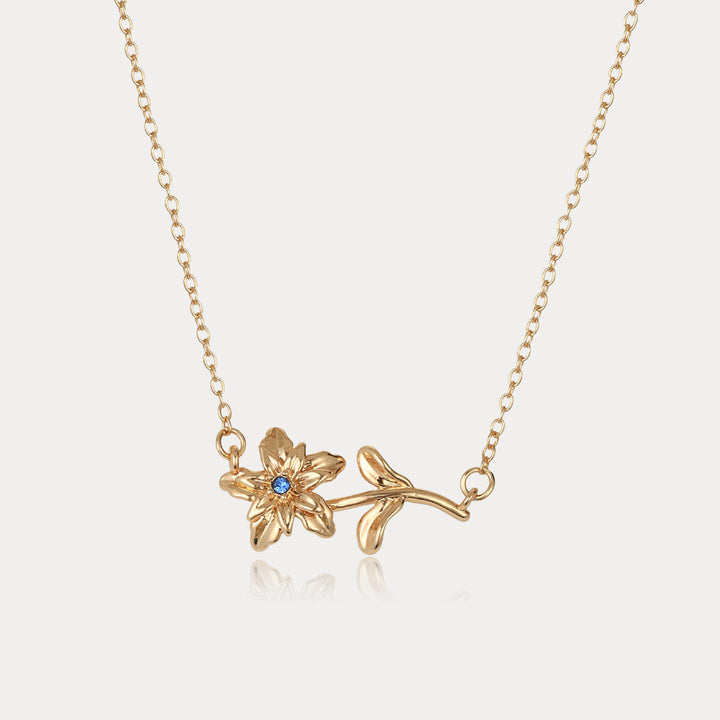 Poinsettia Necklace - December Birth Flower